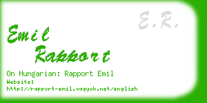 emil rapport business card